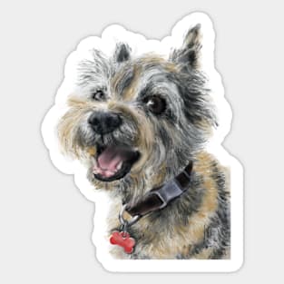 A Happy Smiling Cairn Terrier Sticker